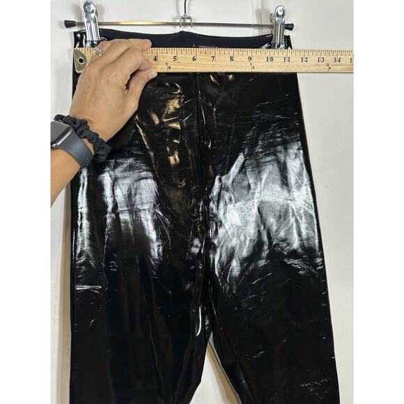 Commando BLACK Faux Patent Leather Perfect Control Leggings, US Small - Picture 6 of 12